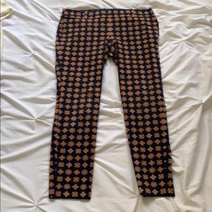 J Crew printed stretchy dress pants